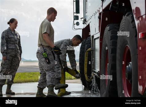 Us Air Force Airman 1st Class Kevin Guerrero 18th Civil Engineer Squadron Firefighter