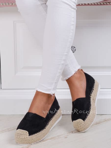 Espadryle Na Platformie Lady Revero Czarne