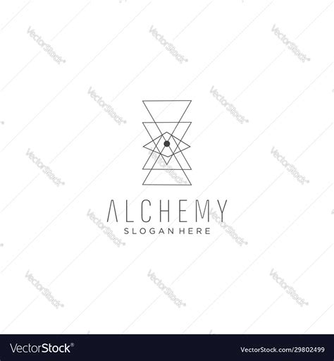 Monogram alchemy logo design stock Royalty Free Vector Image