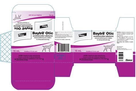 Baytril® Otic Enrofloxacinsilver Sulfadiazine Antibacterial