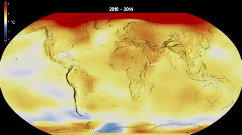 El gráfico de la máquina del tiempo muestra el aumento del cambio climático