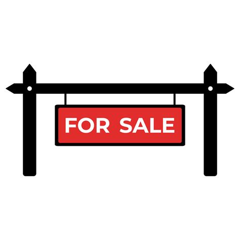 Sale real estate sign. Vector isolated sign 21383444 Vector Art at Vecteezy