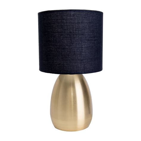 Aurum Table Lamp Fabric Lampshade Blackgold Uk