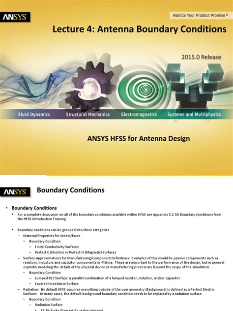 Ansys Hfss Antenna L04 0 Boundaries Pdf Antenna Radio