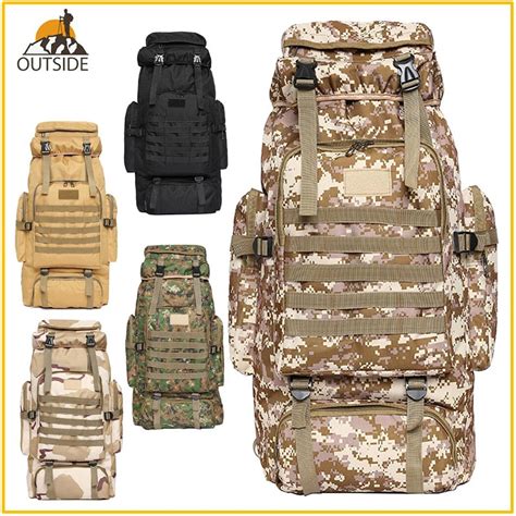 80L Impermeável Escalada Caminhadas Militar Mochila Tático Saco de