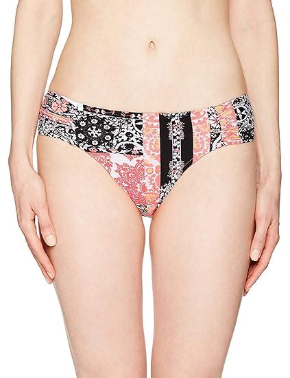 Seafolly Women S Silk Market Ruched Side Retro Bikini Bottom Black 4