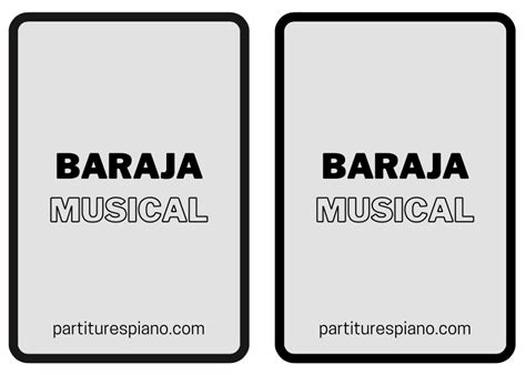 Baraja Musical Clave De Fa En 4ª Descargable Partiturespiano