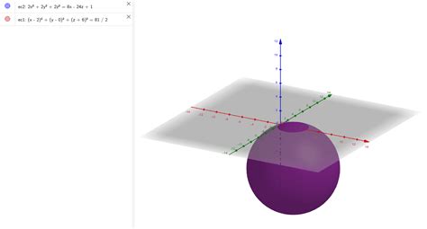 Ecuación De La Esfera Geogebra