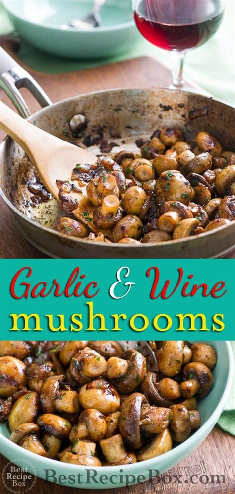 Garlic Mushrooms Recipe With White Wine And Lemon Best Recipe Box