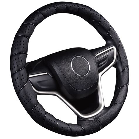 ProElite Black Lace-On Steering Wheel Cover