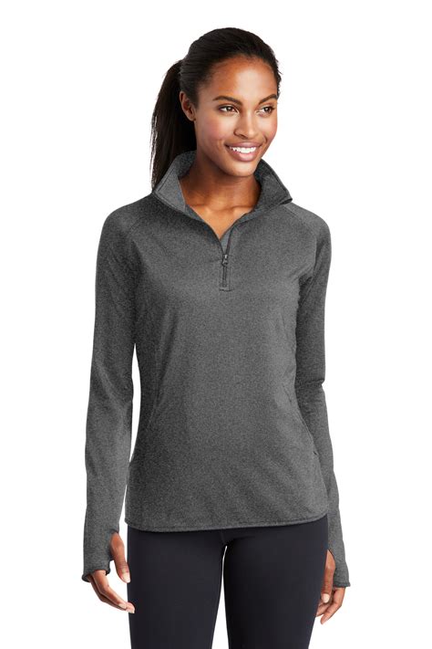 Sport Tek Women S Sport Wick Stretch 1 4 Zip Pullover Product Online Apparel Market