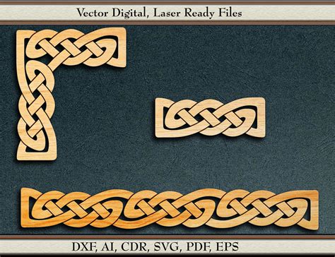 Celtic Knot Border Vector Svg Dxf Ai Cdr Pdf Eps Etsy Canada