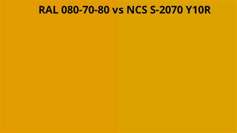 Ral 080 70 80 Vs Ncs S 2070 Y10r Ral Colour Chart Uk