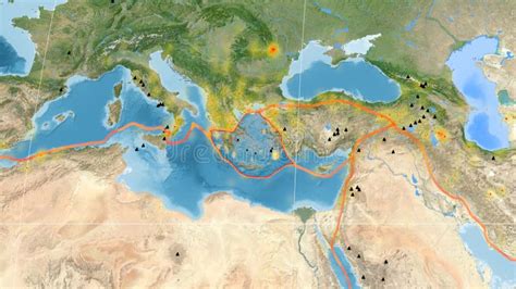 Tectónica De Mar De Egeo Imágenes Satelitales Kavrayskiy Vii Metrajes