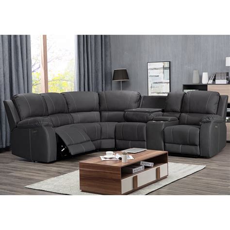 Cy Modular Modern Full Manual Recliner Sofa Set Corner Couch Sectional