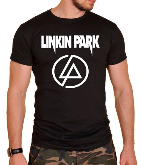 Round Collar Tee Shirts Tall Linkin Park Logo Cars T Shirt Black New O