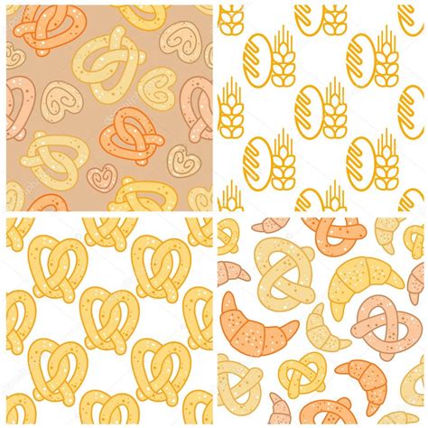 Set Of Bakery Seamless Patterns Stock Vector Image By Seamartini 57651685