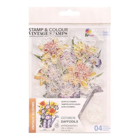 Couture Creations Daffodils Stamp And Color Set 4 Pieces 20348074 HSN