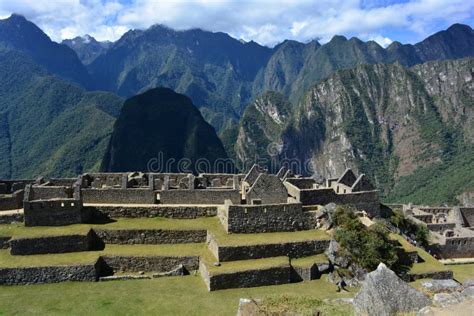 Ruins Of The Inca City Of Machu Picchu Peru Stock Photo Image Of