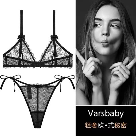 Varsbaby Sexy Comfortable Transparent Deep V Underwear Suit Bra