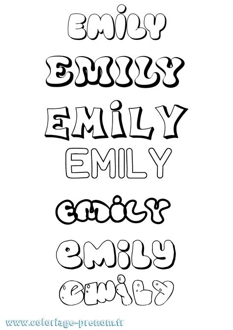 Emily Name Coloring Pages Coloring Pages