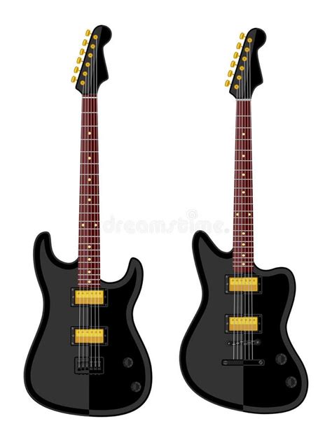 Modern Electric Guitars Stock Vector Illustration Of Isolated