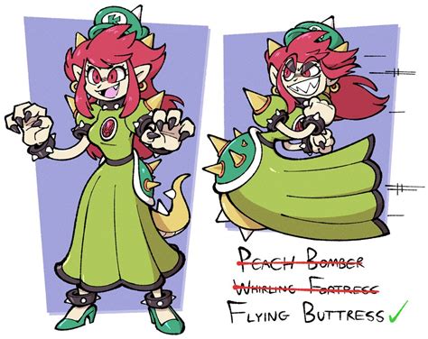 Princess Peach And Bowser Peach Mario And 2 More Drawn By