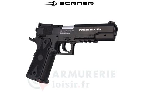 Pack Pistolet CO2 Borner Powerwin 304 4 5 3 Joules Armurerie Loisir