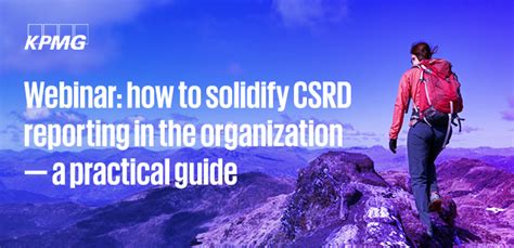 Webinar CSRD How To Solidify CSRD Reporting In The Organization A