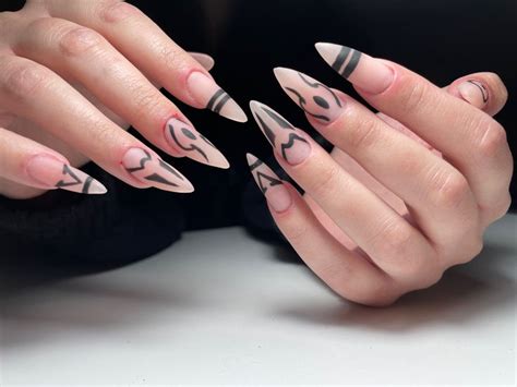 Jujutsu Kaisen Anime Nails Swag Nails Goth Nails