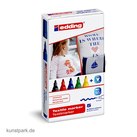 Edding Textil Marker Set Mit Farben