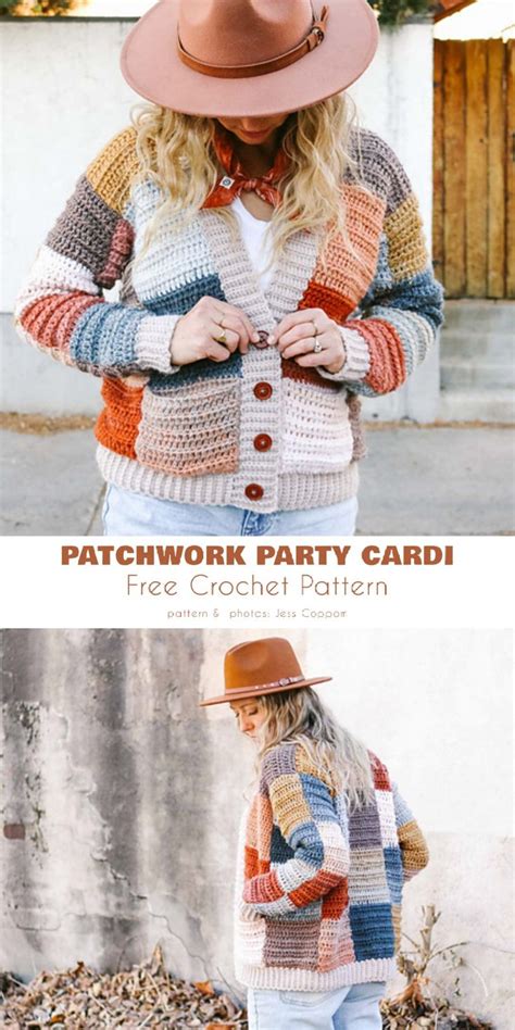 Patchwork Cardigan Free Crochet Patterns Crochet Cardigan Free