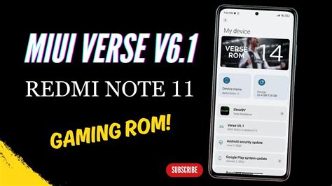 Install MIUI Verse Gaming Custom Rom In Redmi Note 11 Android 13