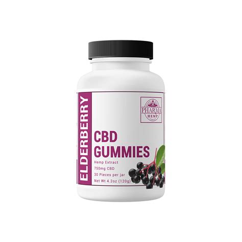 Hemp Health Inc 25 Mg Cbd Elderberry Gummies