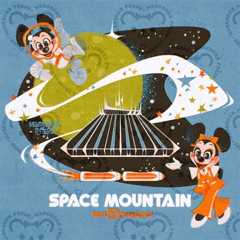 Space Mountain 75 Art Print Disney Etsy