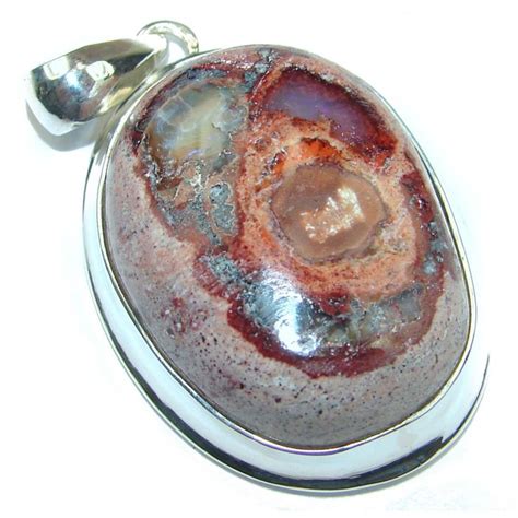 Natural Mexican Fire Opal 925 Sterling Silver Handmade Pendant