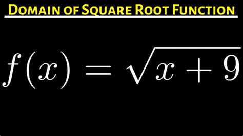 Find The Domain Of The Radical Function