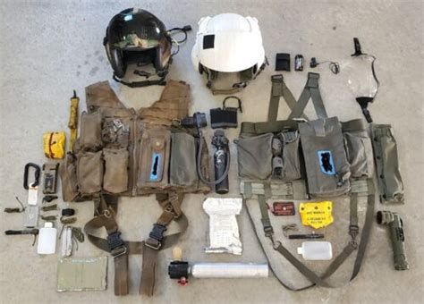 HGU 84 Flight Helmet Lot Pilot Helmet Rare CMU 33 Survival Vest SRU