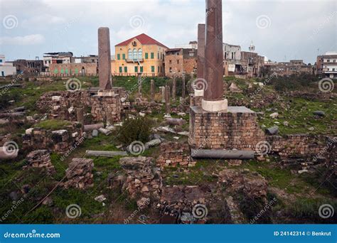 Ruins in Tyre stock photo. Image of middle, meditearrean - 24142314