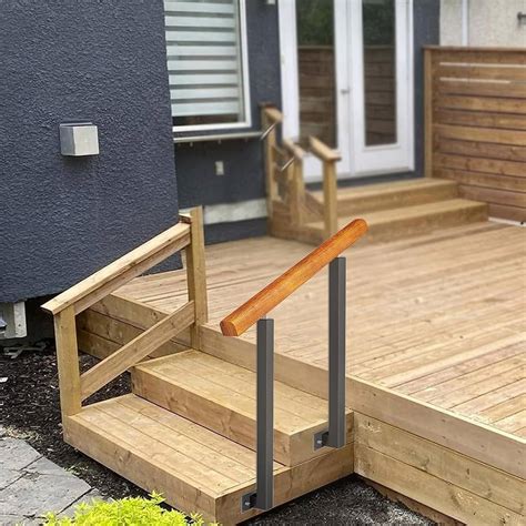 hand railings   wooden steps designs  crossbars silver