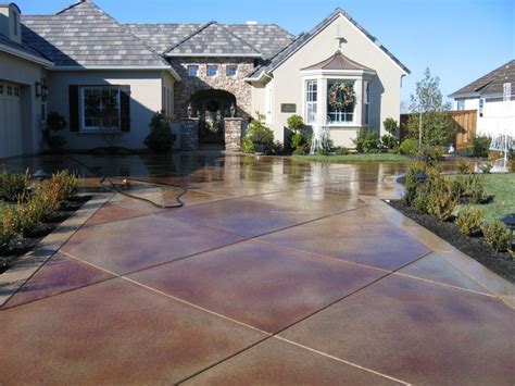 Stained Concrete Driveway Colors