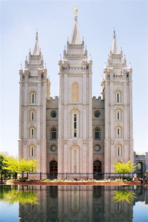 Mormon Temple In Salt Lake City, Utah Stock Photo - Image of saints ...