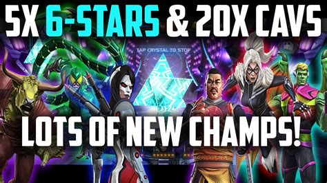 5X 6 Star Crystals 20X Cav Crystals NEW Champs Marvel Contest Of