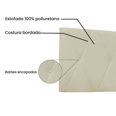 Cabeceira Painel Aquilla Para Cama Box Solteiro Cm Corino D Rossi