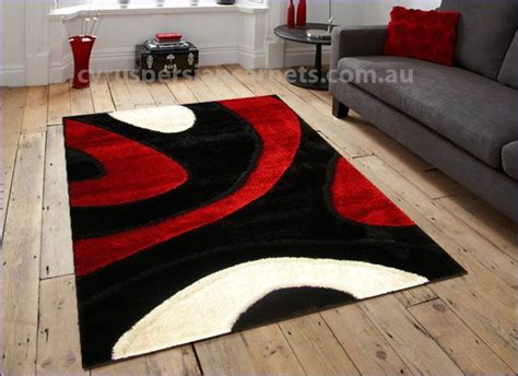 Black and red rug