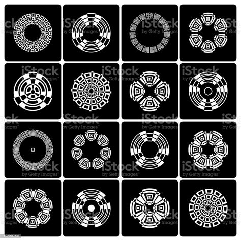 Design Elements Abstract Icons Set Stock Illustration Download Image Now Abstract Art Art