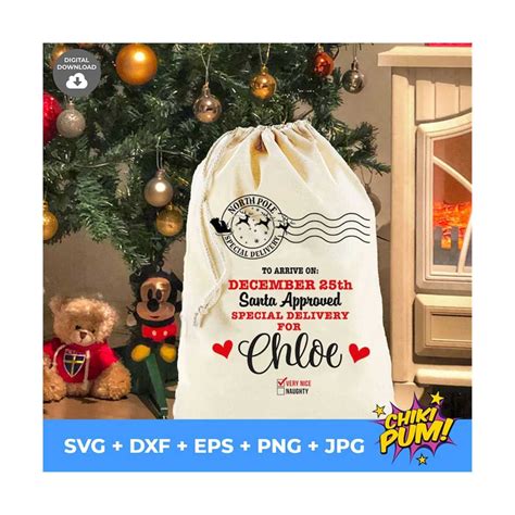 Christmas Sack Svg Christmas Bag Svg Santa Sack Svg Santa Inspire