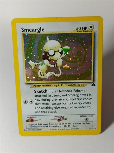 Cartas Pokemon Smeargle Neo Discovery Holo Nm Papaya Tcg