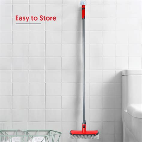 Suptree Floor Scrub Brush Deck Brush With Long Handle For Bathroom