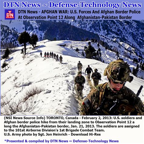 Defense News Dtn News Afghan War U S Forces And Afghan Border